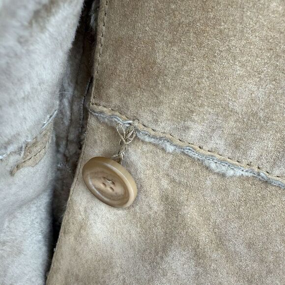 Guess Vintage Y2k Suede Leather Faux Fur Penny Lane Style Jacket Size Medium - Picture 8 of 12